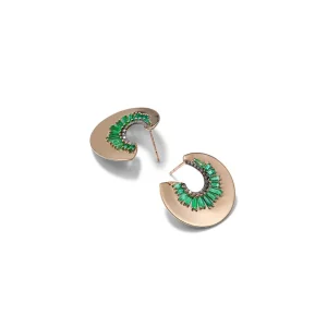 Aperture Bypass Hoops - Emerald