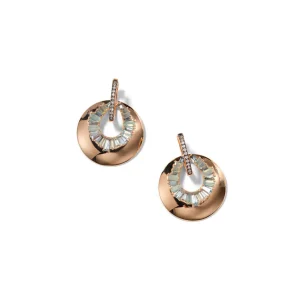 Aperture Earrings - Blue Peruvian Opal & Aquamarine