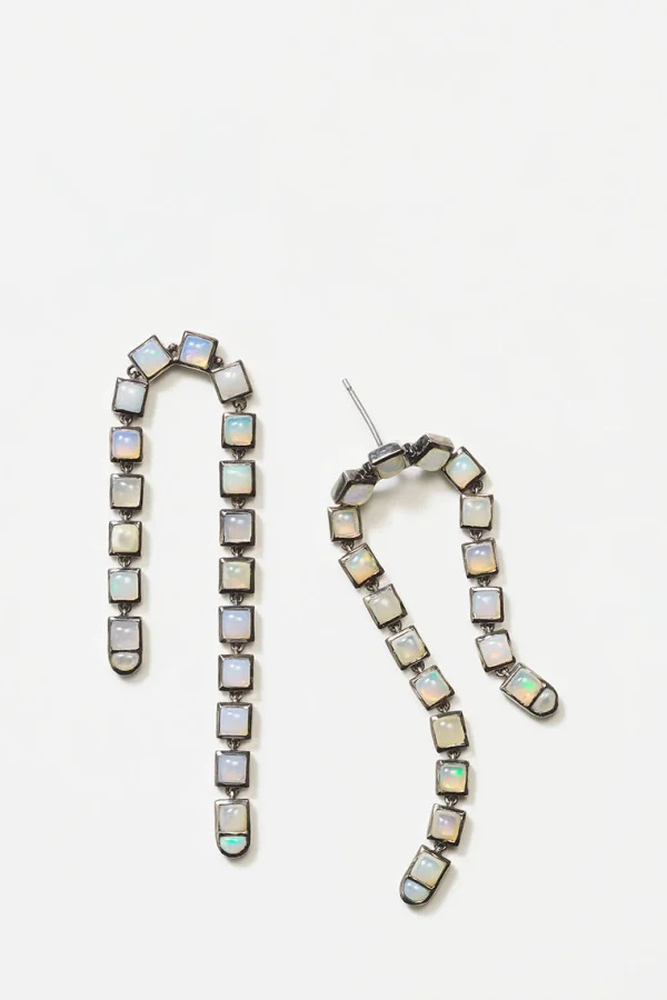 Arc Earrings - Ethiopian Opal