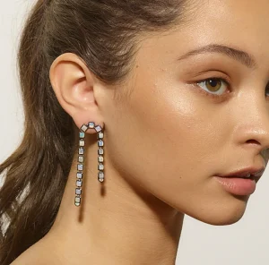 Arc Earrings - Ethiopian Opal