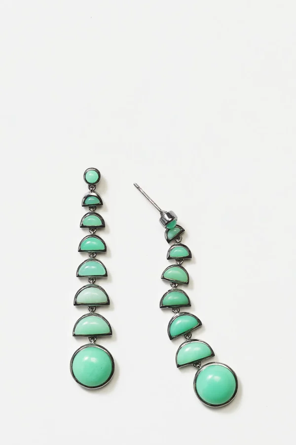 Ballbearing Earrings - Chrysoprase