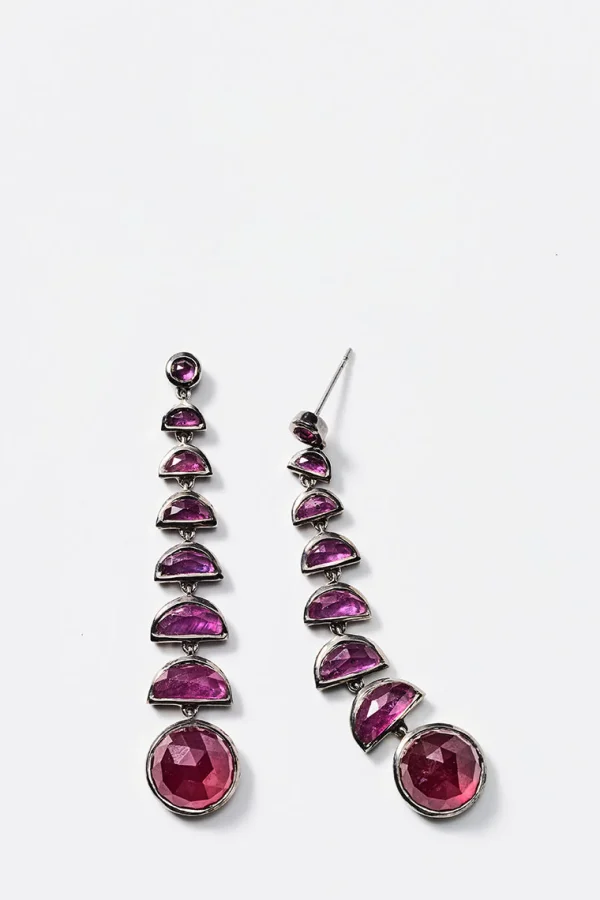 Ballbearing Earrings - Ruby