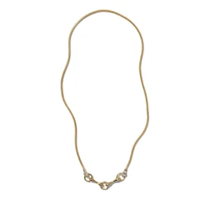 Baton & Snake Chain Necklace