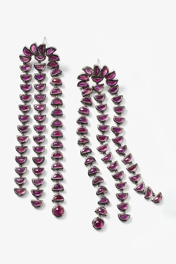 Boa Earrings - Ruby