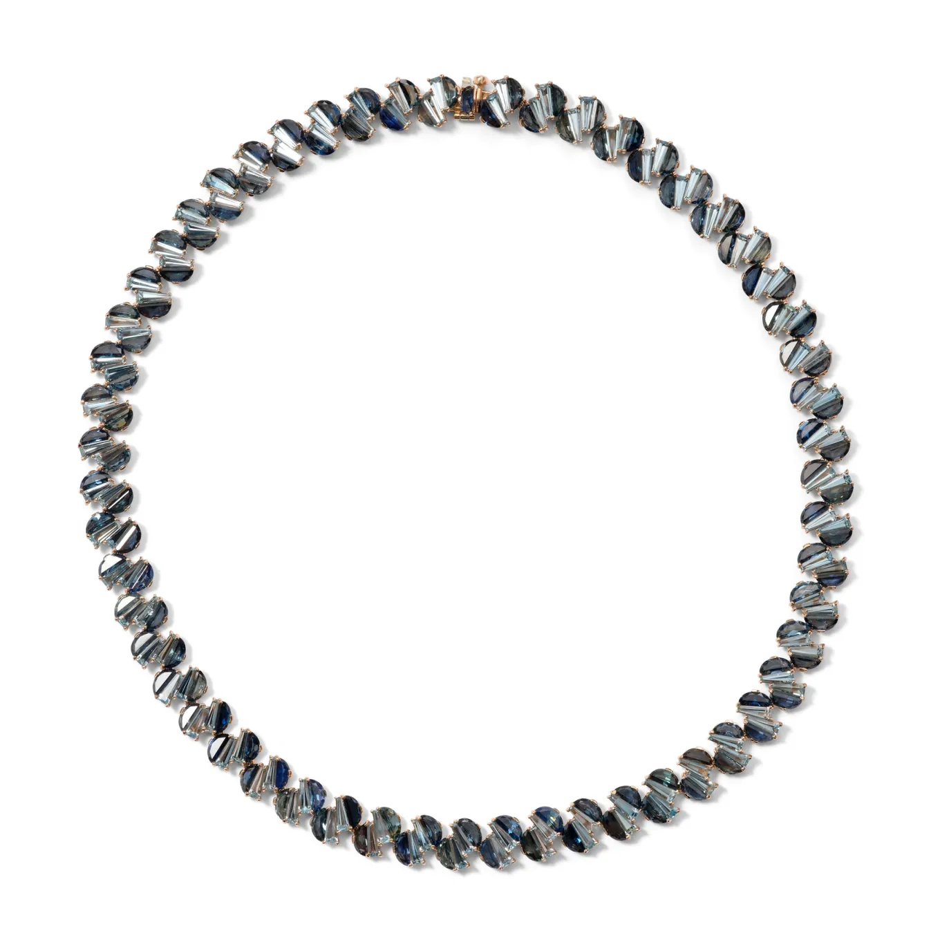 braided_collar_riviere_ne_0.webp Braided Collar Riviere Necklace - Sapphire and Aquamarine