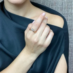 Bump Ruched Ring - Diamond