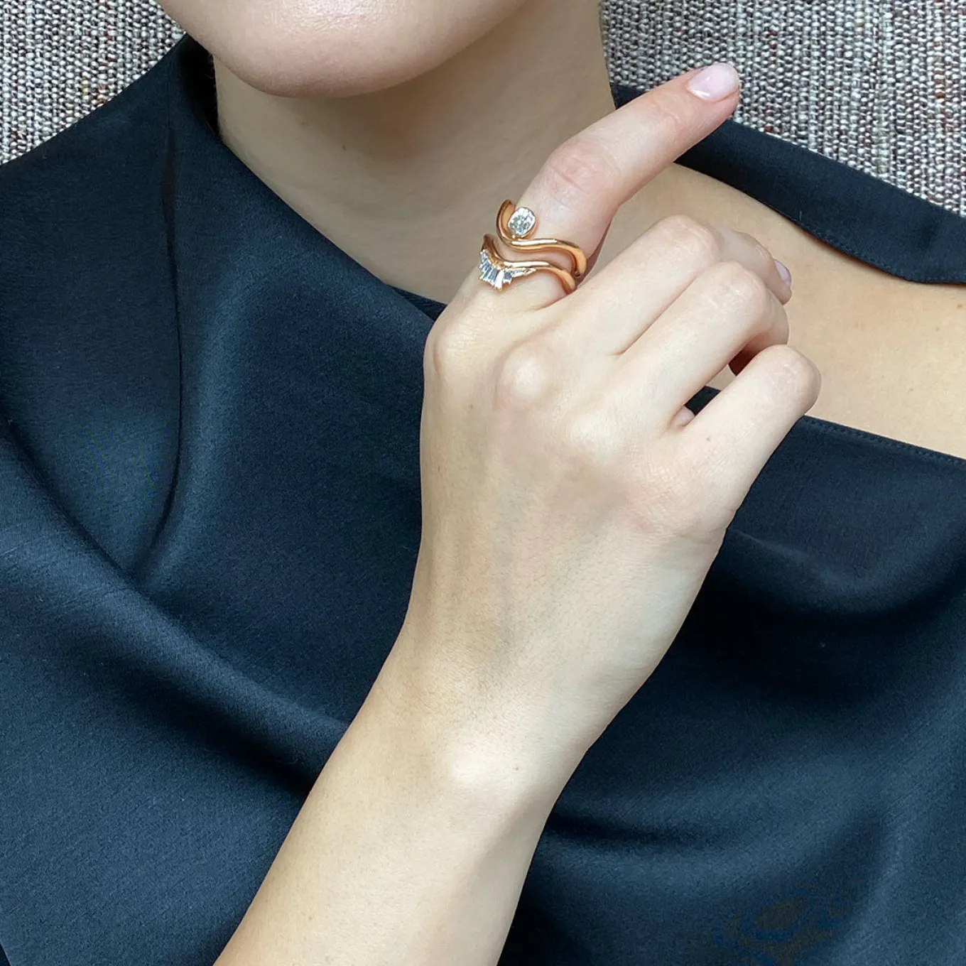 bump_ruched_ring__diamond_2.webp Bump Ruched Ring - Diamond