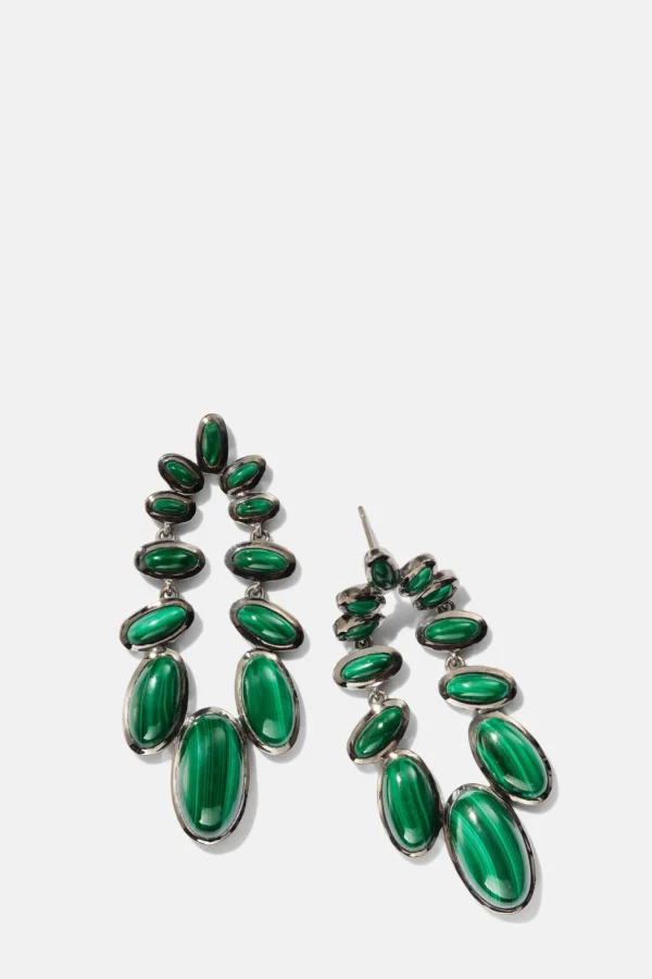 Cascade Earrings - Malachite