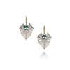 Crest Earrings - White Agate