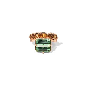 Crown & Head Ring - Green Tourmaline
