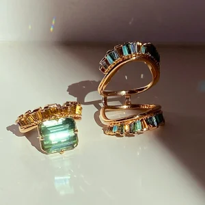 Crown & Head Ring - Green Tourmaline