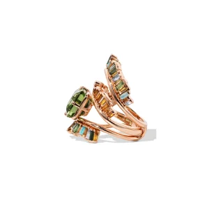 Crown & Head Ring - Green Tourmaline