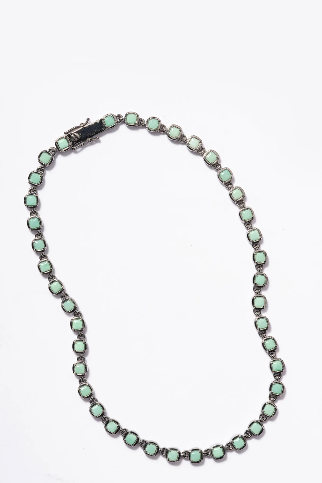 d_tile_chain_rivire_neckl_0-1.webp 3D Tile Chain Rivière Necklace - Chrysoprase