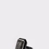 Deco Lacquer Enamel Ring - Black Rutilated Quartz