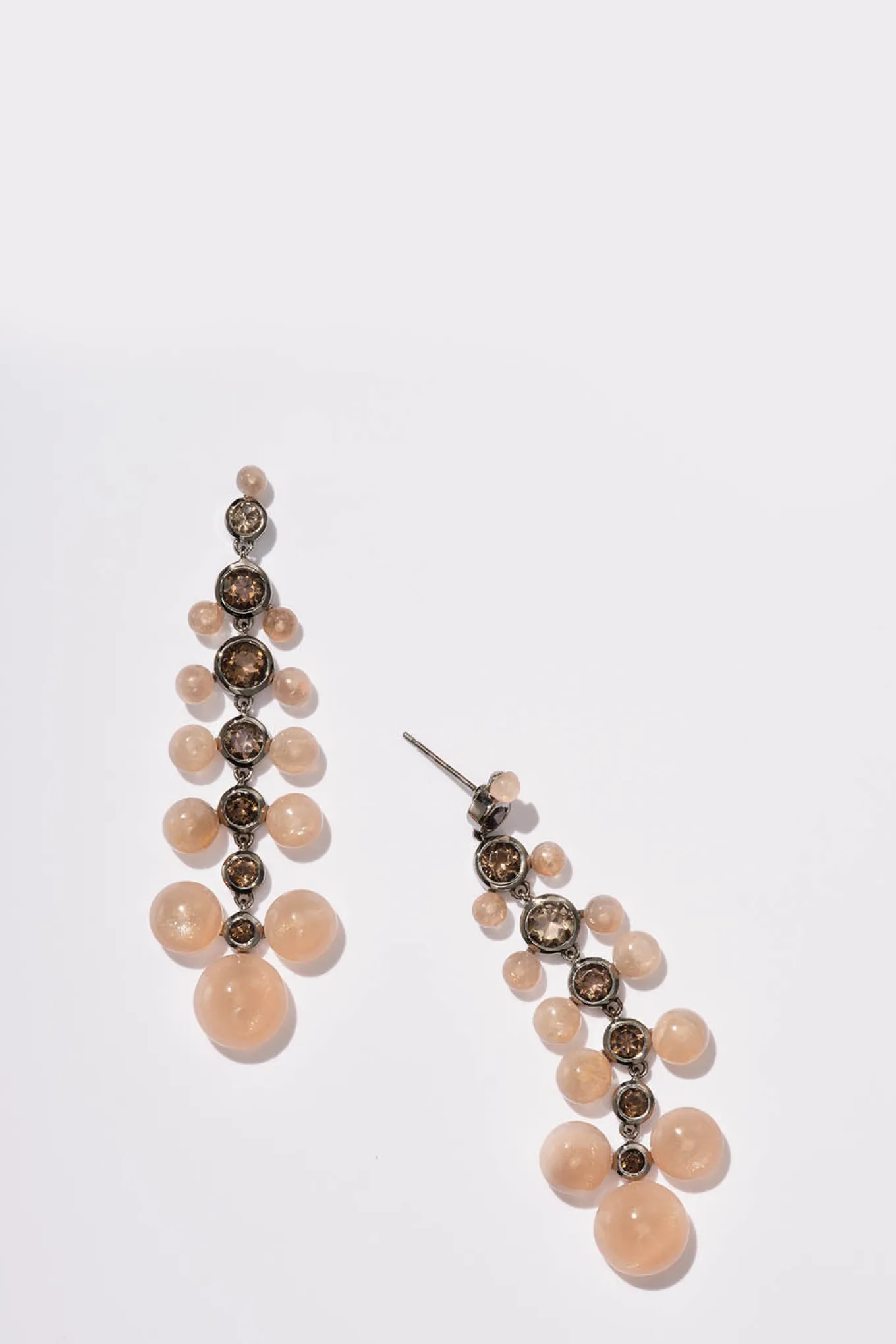 dew_drop_earrings__peach__0.webp Dew Drop Earrings - Peach Moonstone
