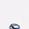 Dot Lacquer Solitaire Ring - Labradorite
