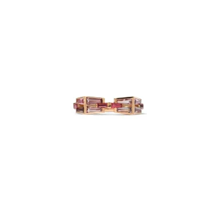 Double Forçat Ring - Multi Color Spinel
