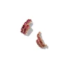 Double Ruched Ear Cuffs - Ruby