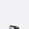 East-West Deco Lacquer Solitaire Ring - Rainbow Moonstone