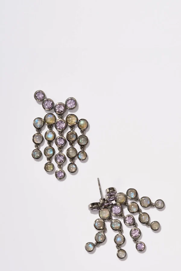 Flapper Fringes - Labradorite & Rose of France