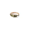 Forçat Trapezoid Link Ring - Chrome Tourmaline