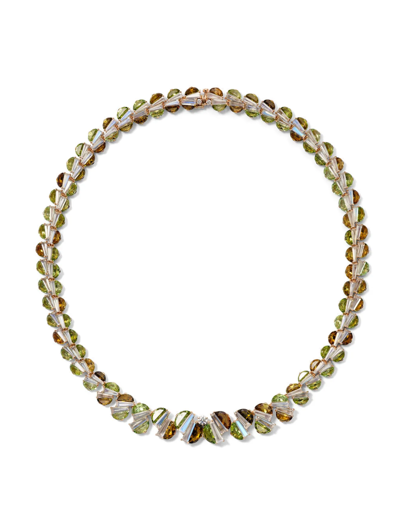 graduated_woven_riviere_n_0.webp Graduated Woven Riviere Necklace - Green Tourmaline