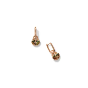 Headlamp Charm Earrings - Bi-Color Tourmaline