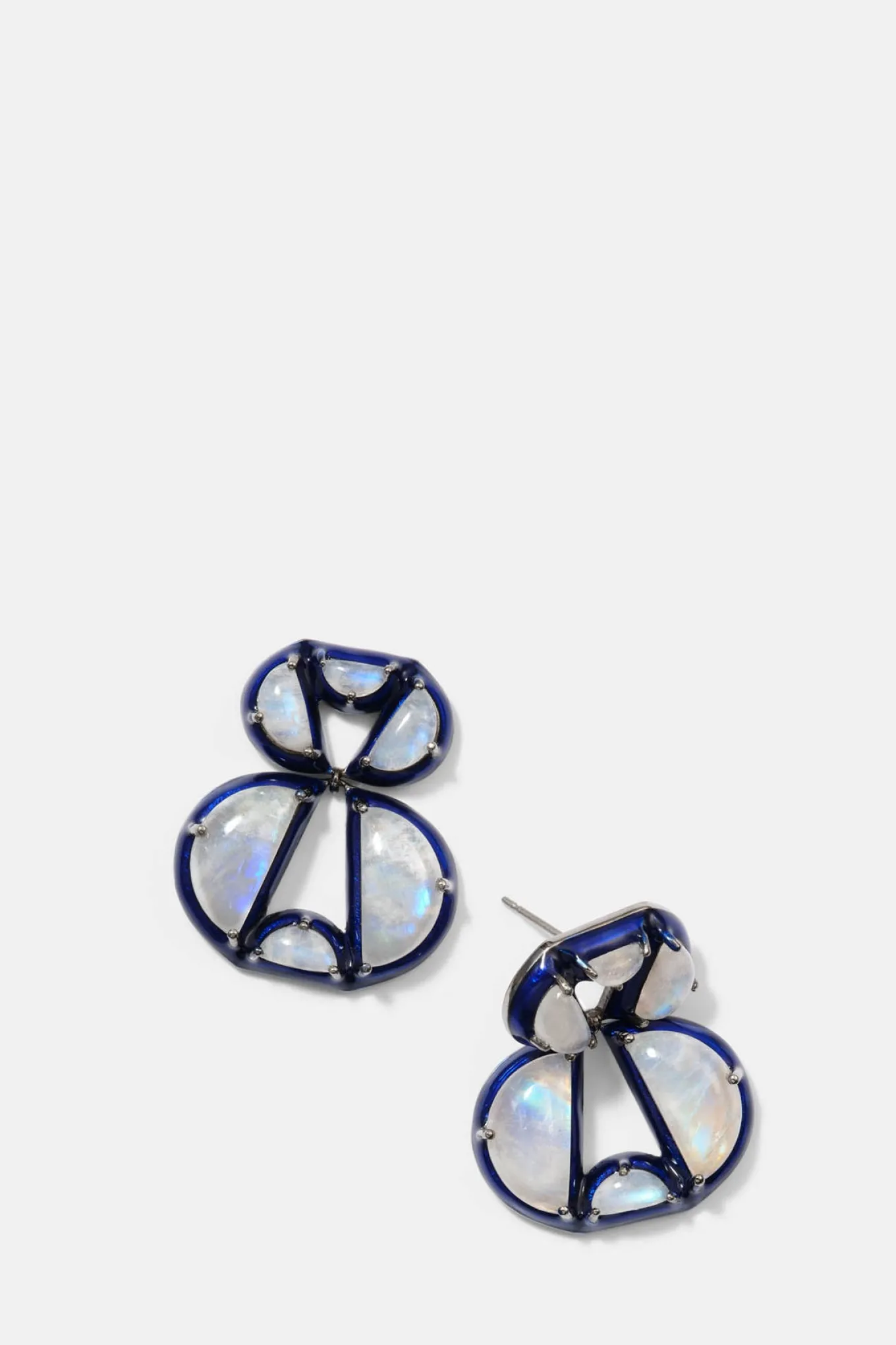 infinity_blue_enameled_ea_0.webp Infinity Blue Enameled Earrings - Rainbow Moonstone