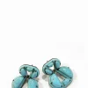 Infinity Turquoise Enameled Earrings - Turquoise
