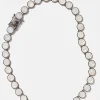 Large Dot Rivière Necklace - Rainbow Moonstone