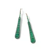 Large Oar Earrings - Emerald