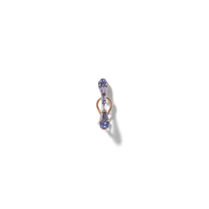 Large Single Baton Ear Cuff - Tanzanite