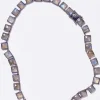 Large Tile Rivière Necklace - Faceted Labradorites