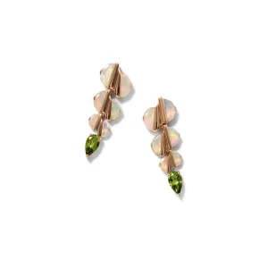 Lily Pad Drops - Ethiopian Opal & Green Tourmaline