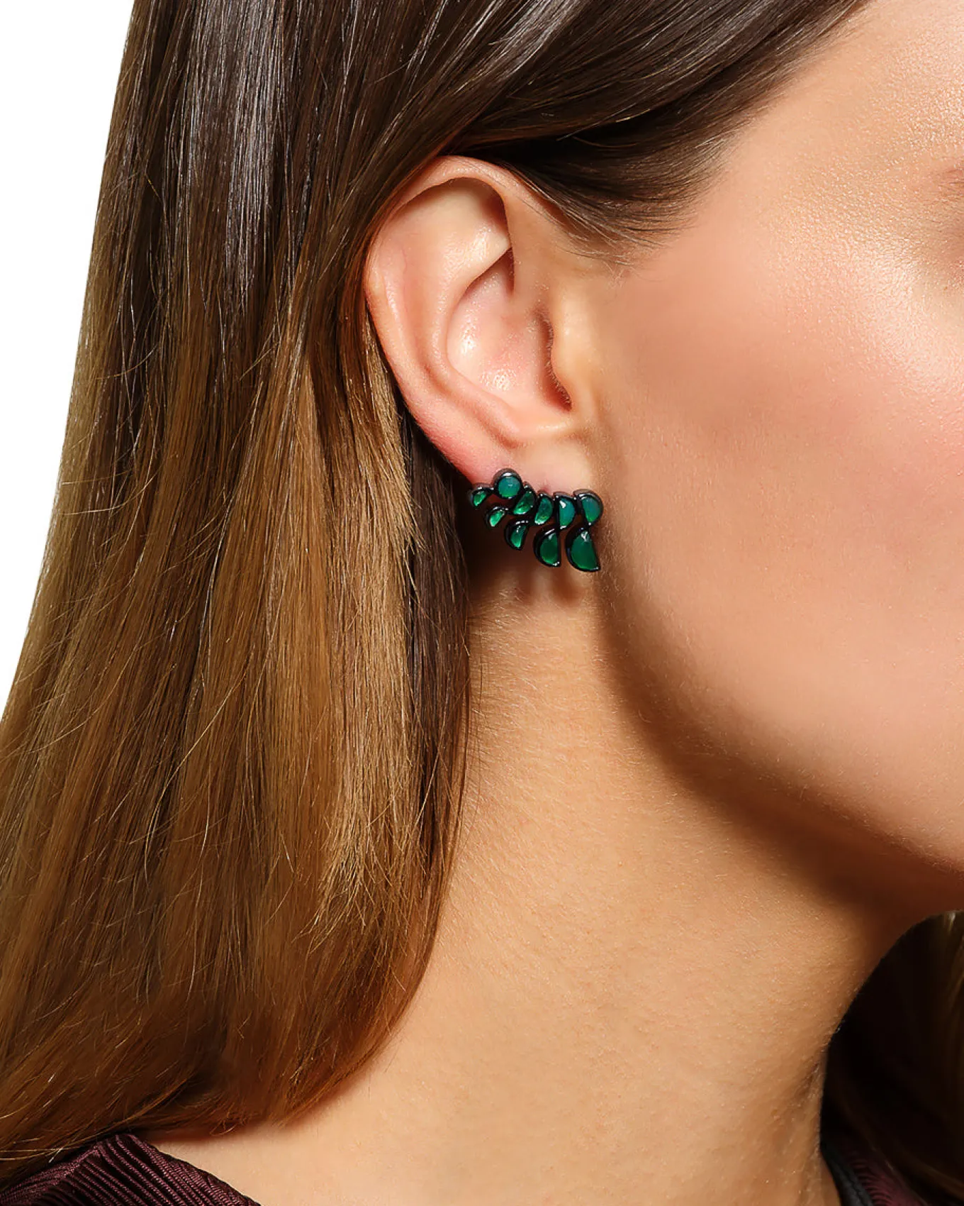 lobster_earrings__green_o_1.webp Lobster Earrings - Green Onyx