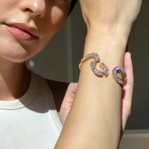 Loop and Fringe Cuff Bracelet