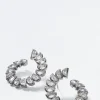 Marabou Bypass Hoops - White Zircon