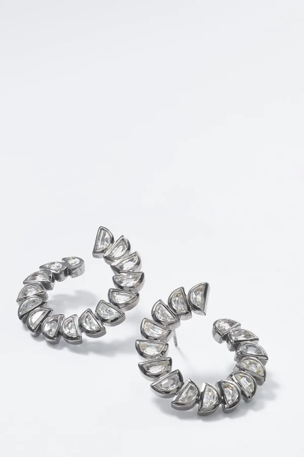 Marabou Bypass Hoops - White Zircon