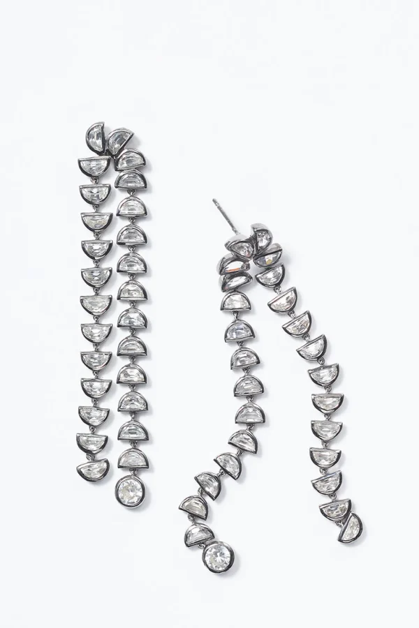 Marabou Earrings - White Zircon