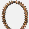 Medium Elliptic Rivière Necklace - Golden Sheen Moonstone