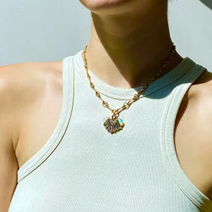 Melodeon Heart Pendant - Ethiopian Opal, Bi-Color Tourmaline