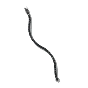Men's Mini Tile Tennis Bracelet - Black Spinel