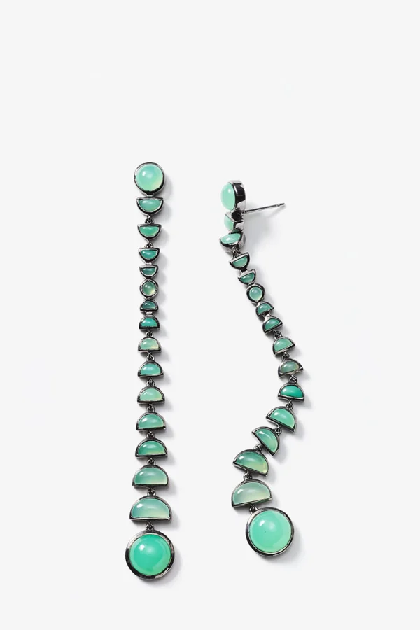 Metronome Earrings - Chrysoprase