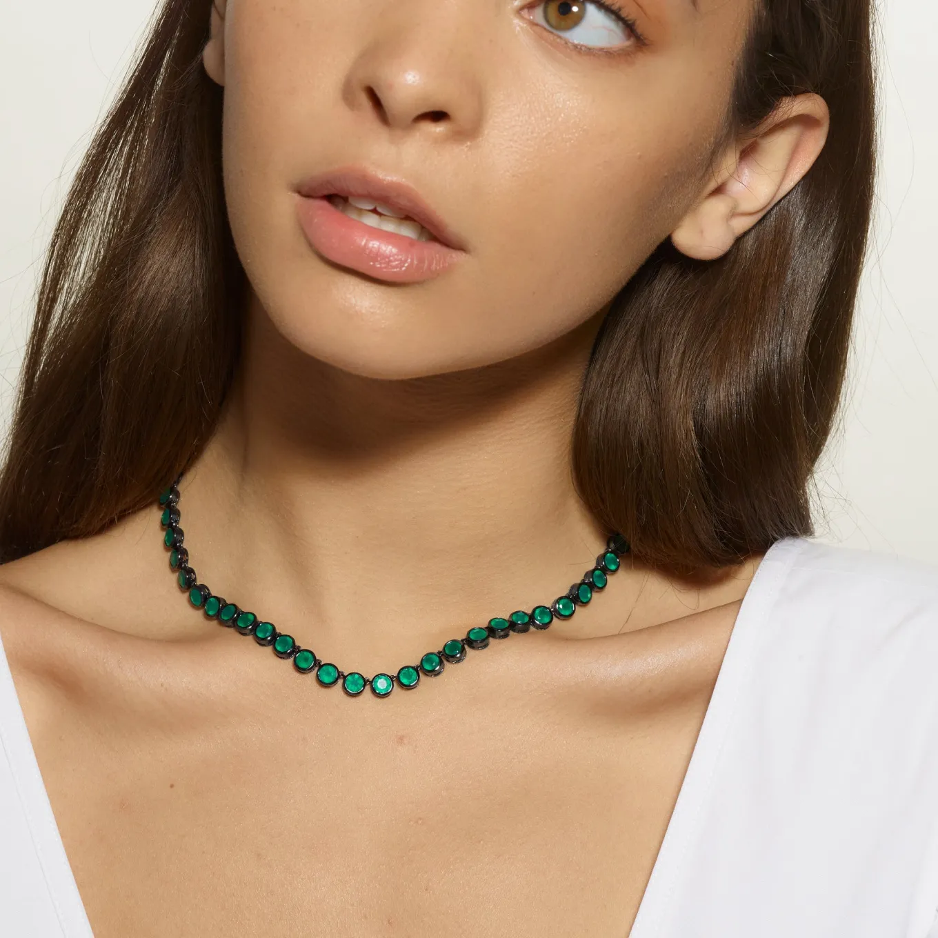 mini_brilliant_riviere_ne_1.webp Mini Brilliant Riviere Necklace - Green Onyx