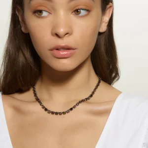 Mini Deco-Tile Rivière Necklace - Multi Tourmaline