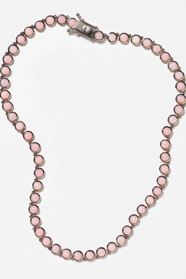 Mini Dot Rivière Necklace - Pink Opal