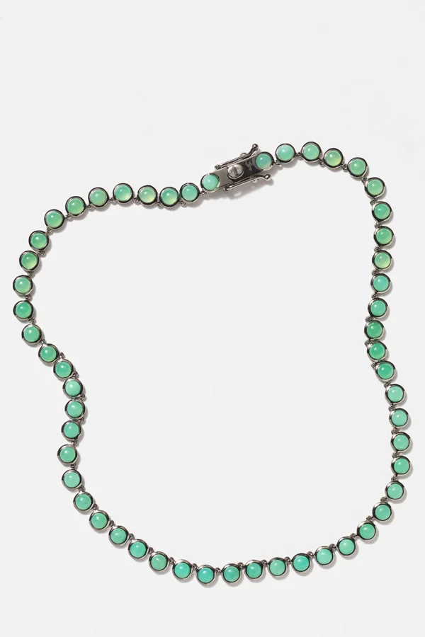 Mini Dot Rivière Necklace - Chrysoprase