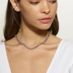 Mini Dot Rivière Necklace - Pink Opal