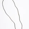 Mini Linear Baguette Tile Opera Necklace - Pyrite