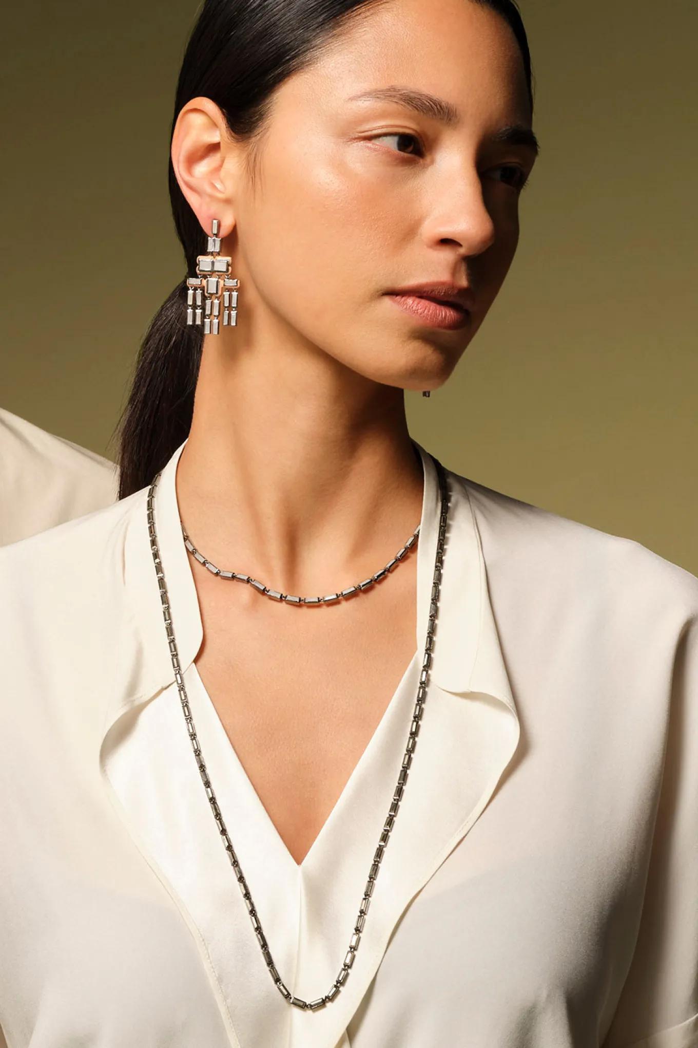 mini_linear_baguette_tile_3.webp Mini Linear Baguette Tile Opera Necklace - Pyrite